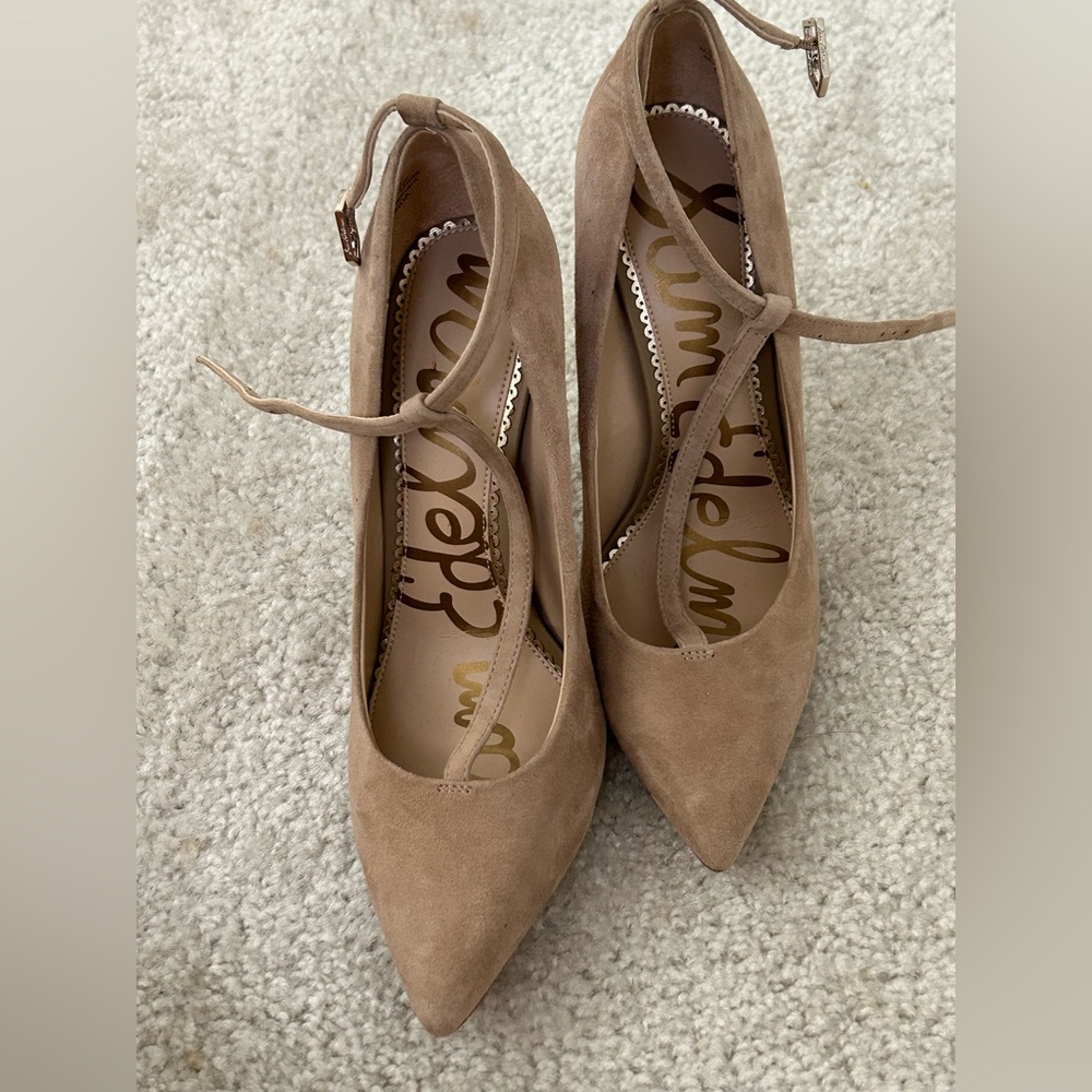 Sam Edelman Tan Suede Heels